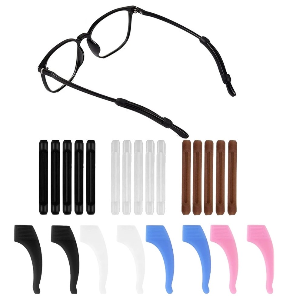 1 Pair Silicone Anti-Slip Eyeglass Holder Ear Hooks / Spectacle Eyeglasses  Retainer Grip Temple Tip Holder Eyewear Accessories