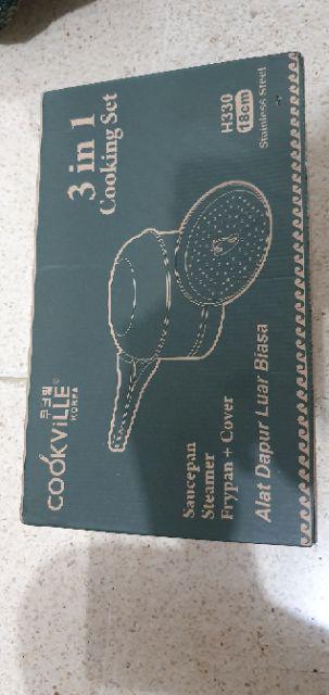 Cookville 3 In 1 Fry Pan - Sauce Pan With Steamer