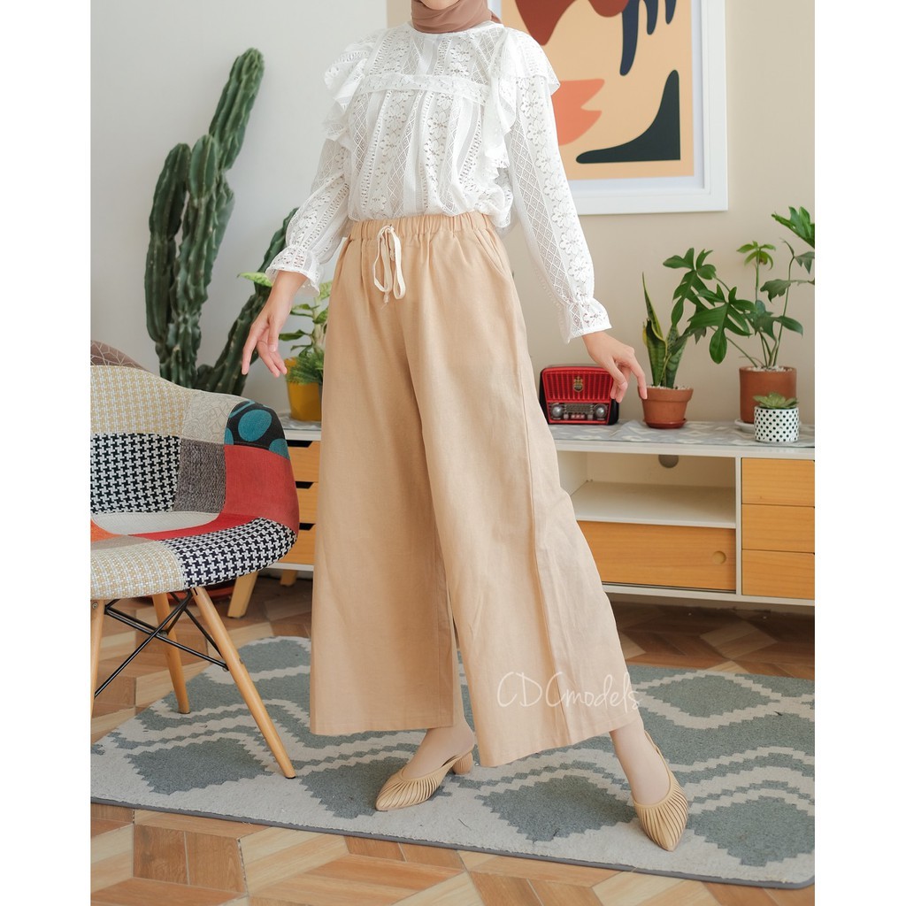 Jual CDCmodels Hilla Pants / Celana Wanita / Celana Bahan Linen