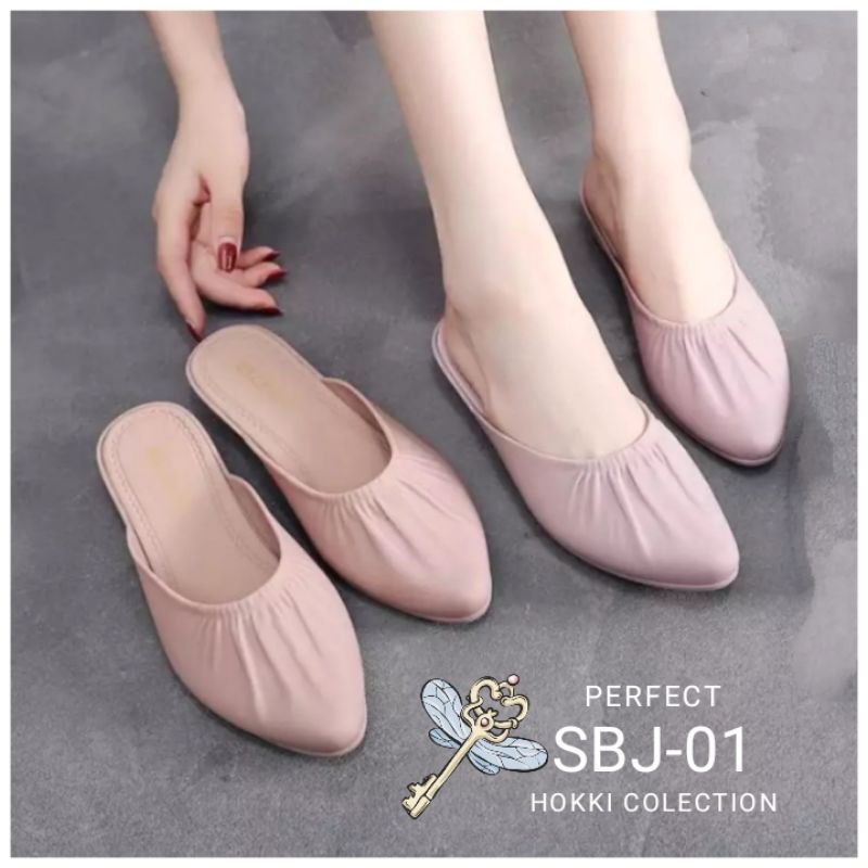 sandal slop wanita karet jelly import