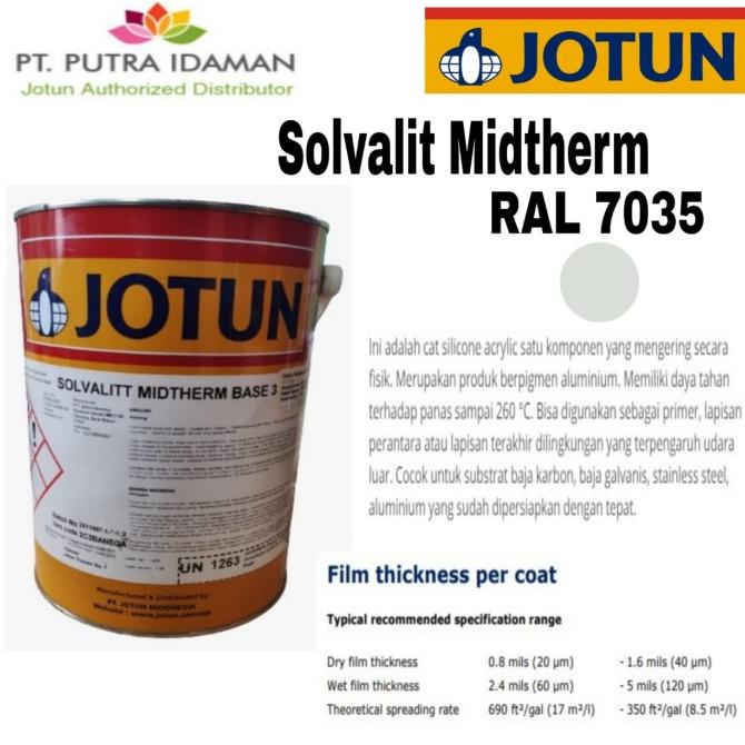 JOTUN CAT TAHAN PANAS / SOLVALITT MIDTHERM RAL 7035 / CAT TAHAN PANAS