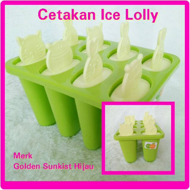 Cetakan Es lolly / Cetakan es krim / cetakan es golden sunkist