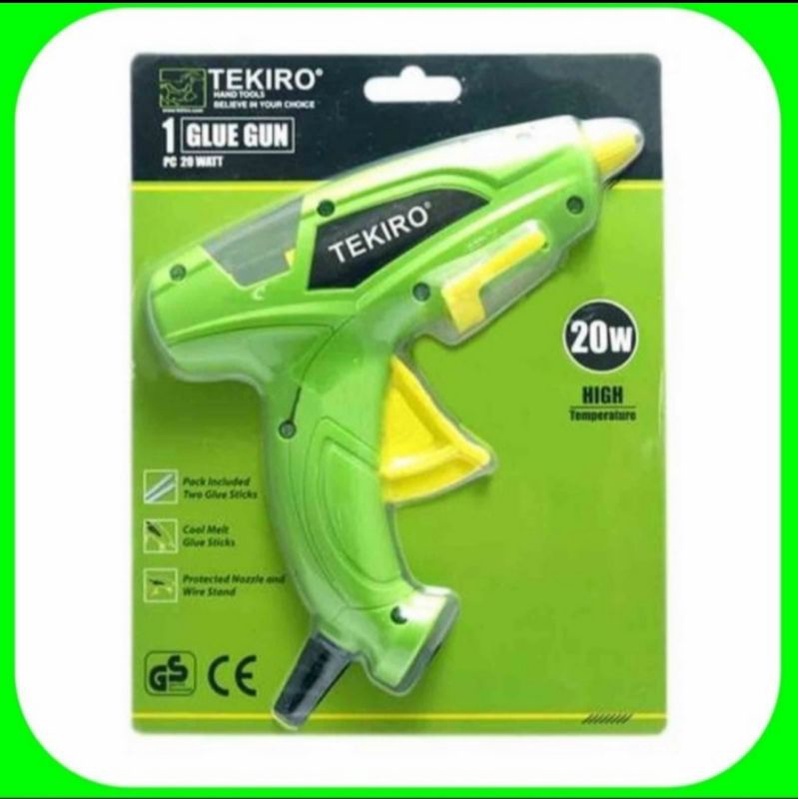 TEKIRO GLUE GUN 20WATT/ALAT LEM TEMBAK BAKAR+BONUS 2 BATANG LEM