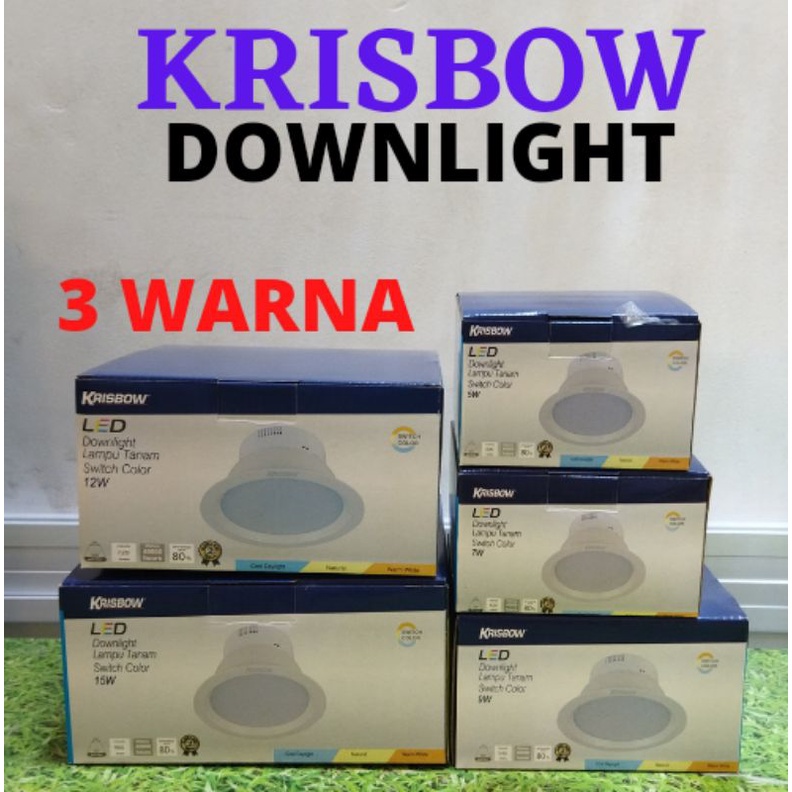 Jual Krisbow Lampu Downlight Led Switch Color 5/7/9/12/15 Watt/lampu ...