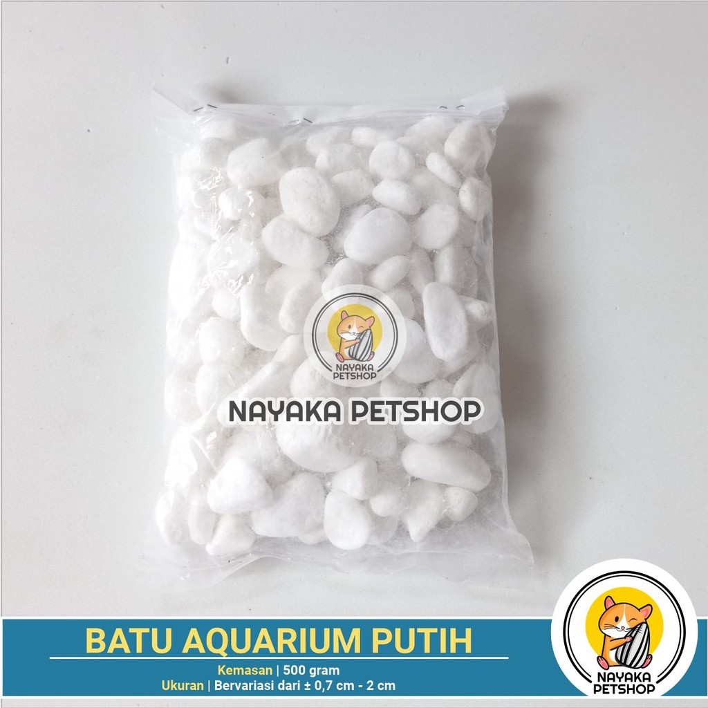 Batu Aquarium Aquascape Hias Warna Putih Kerikil Coral