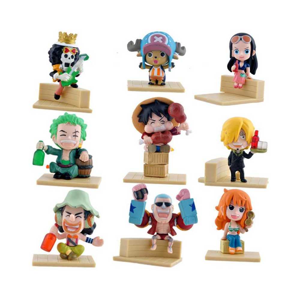 GIJ - Action Figure One Piece 9 PCS