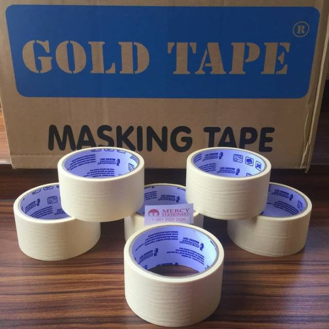 

Masking Tape 2 Inchi - Isolasi Kertas 2''' Gold Tape.