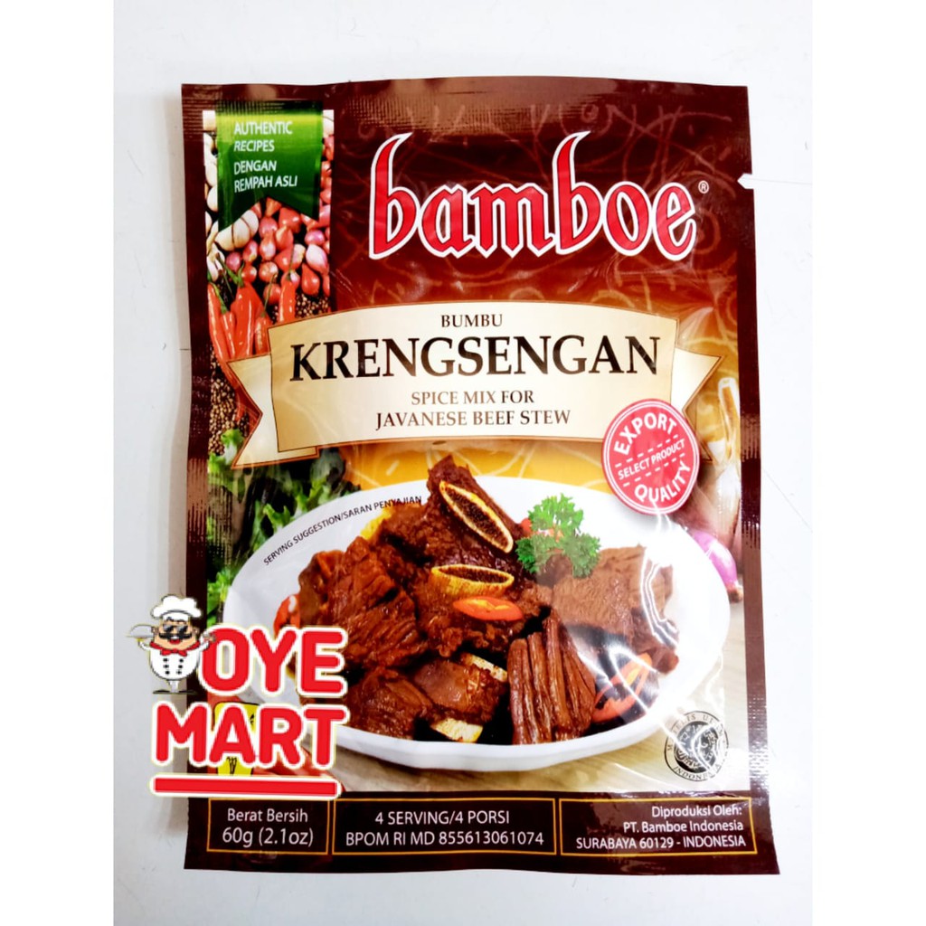 BAMBOE BUMBU KRENGSENGAN INSTAN 60GR / BUMBU MASAK INSTAN