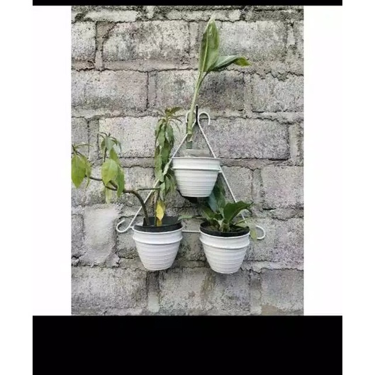STANDING RAK POT BUNGA GANTUNG/ RAK POT DINDING 2 SUSUN/RAK POT