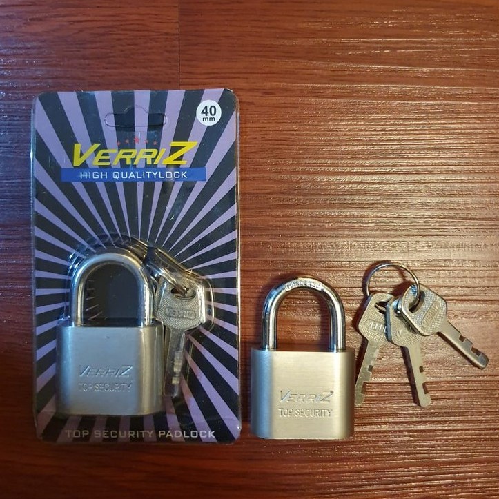 Gembok Pagar Rumah 40 mm Leher Pendek - Gembok Verriz - Gembok Pagar Rumah Serbaguna