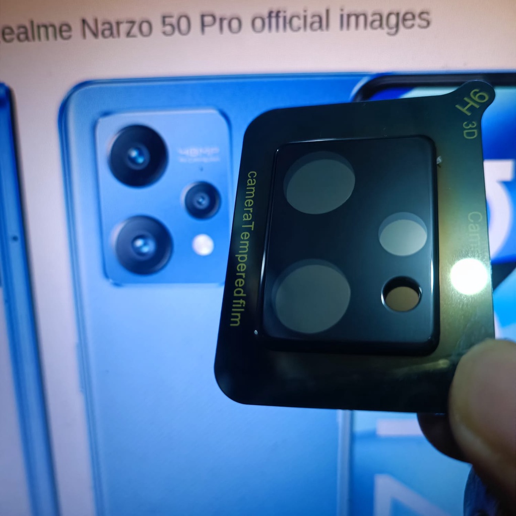 3D Camera Lens Protector for Realme Narzo 50 Pro HD Tempered Glass Back Camera Protection Film