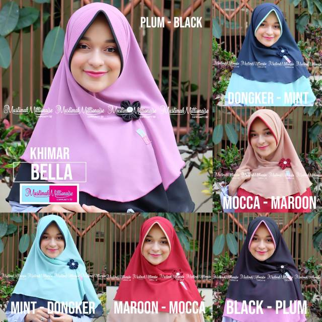 Khimar Bella | Jilbab Ceruti | Jilbab Instan | Khimar Lucu