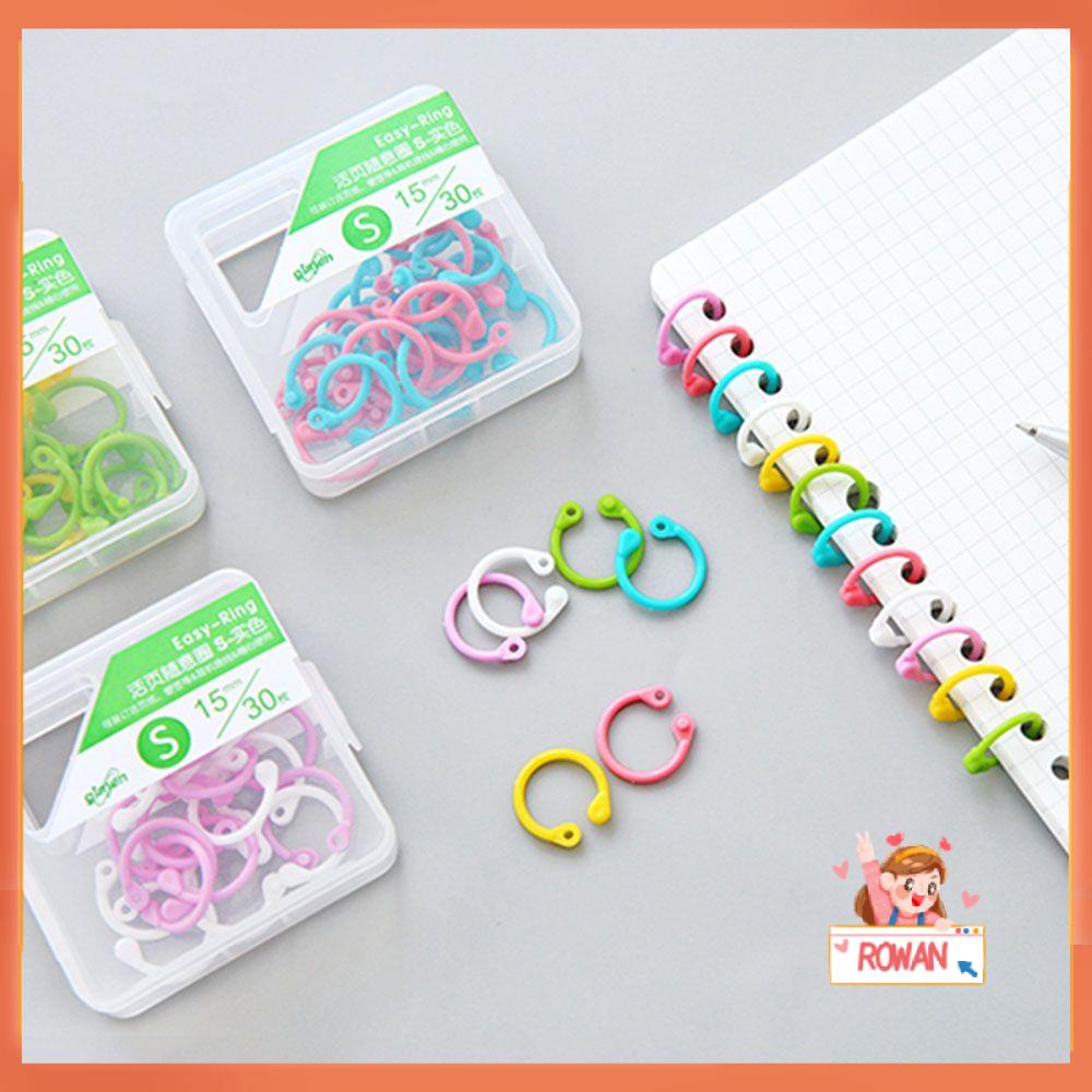 ROW Calendar Easy Ring Circle Scrapbook Clips Loose Leaf Ring Notebook Craft Album Keychain Hinged Binder