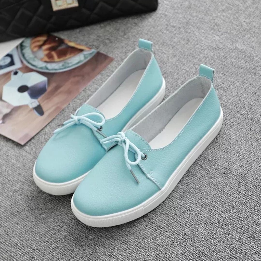 Arumy-Sepatu Wanita Slip On Loafer Casual Slavina Trendy model 2021/sepatu kuliah/sepatu sekolah/sepatu santai ukuran 37-40/sepatu trendy model 2022 COD/DINDA Sepatu Wanita Slip On Loafer Casual Slavina Trendy model 2021