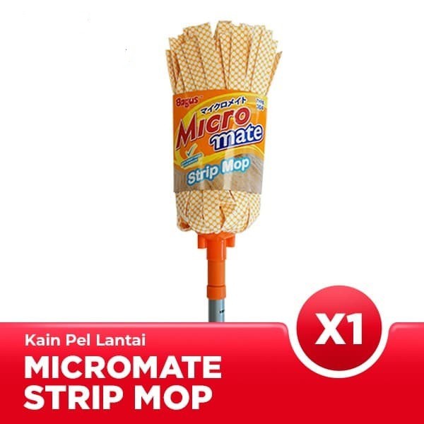 ALAT PEL LANTAI KAIN TONGKAT BAGUS STRIP MOP BULAT MICROMATE