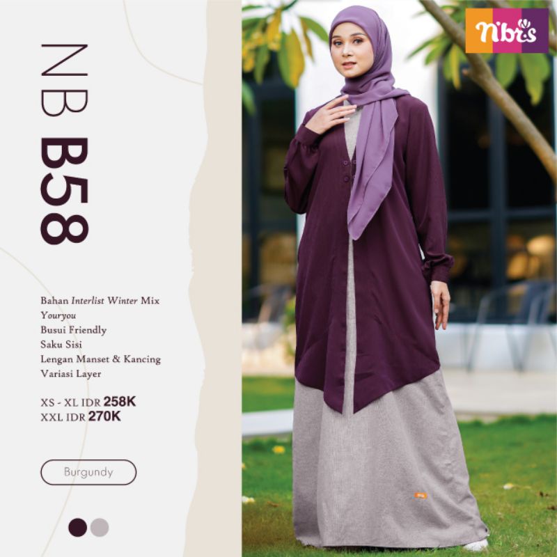Baju Gamis nibras nbrs NB B85