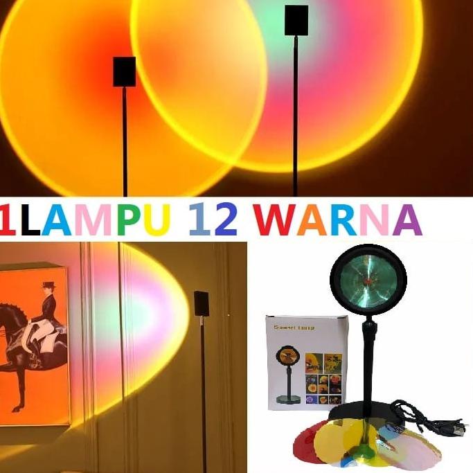 Jual Limited Stock Tws Lampu Sunset Lampu Warna Aesthetic Efek Matahari Lampu