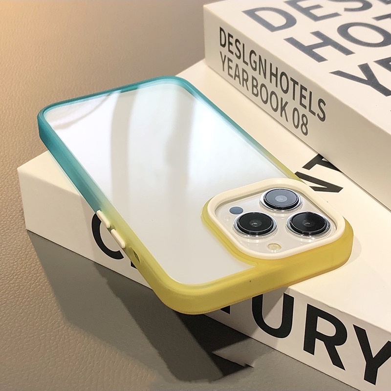 High Quality Gradient Clear TPU Acrylic (For iPhone 11 Pro Max 12 Pro Max 13 Pro Max Case)