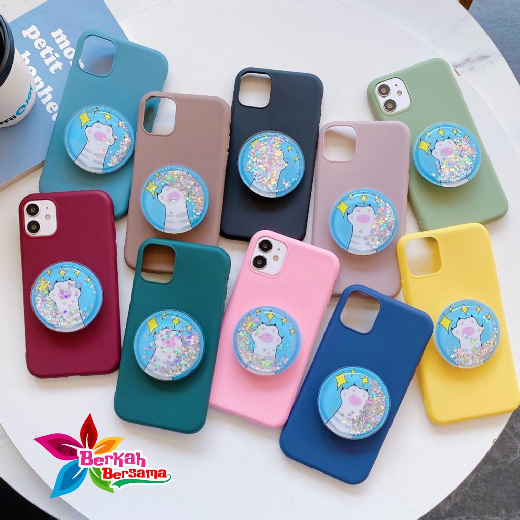 SOFTCASE POPSOCKET GLITTER CANDY REALME C1 C2 C3 5 5I 5S 6 PRO C17 7I 7 NARZO 20 PRO BB5157