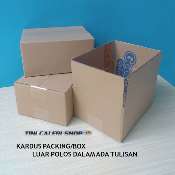 Kardus Packing-Box Uk.20x15x10 cm Luar Polos Dalam Ada Tulisan-2