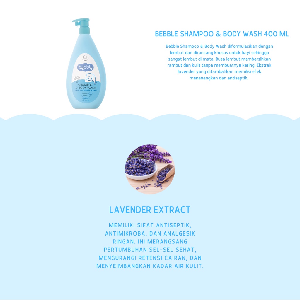 Bebble Shampoo &amp; Body Wash Lavender Extract 400 ml