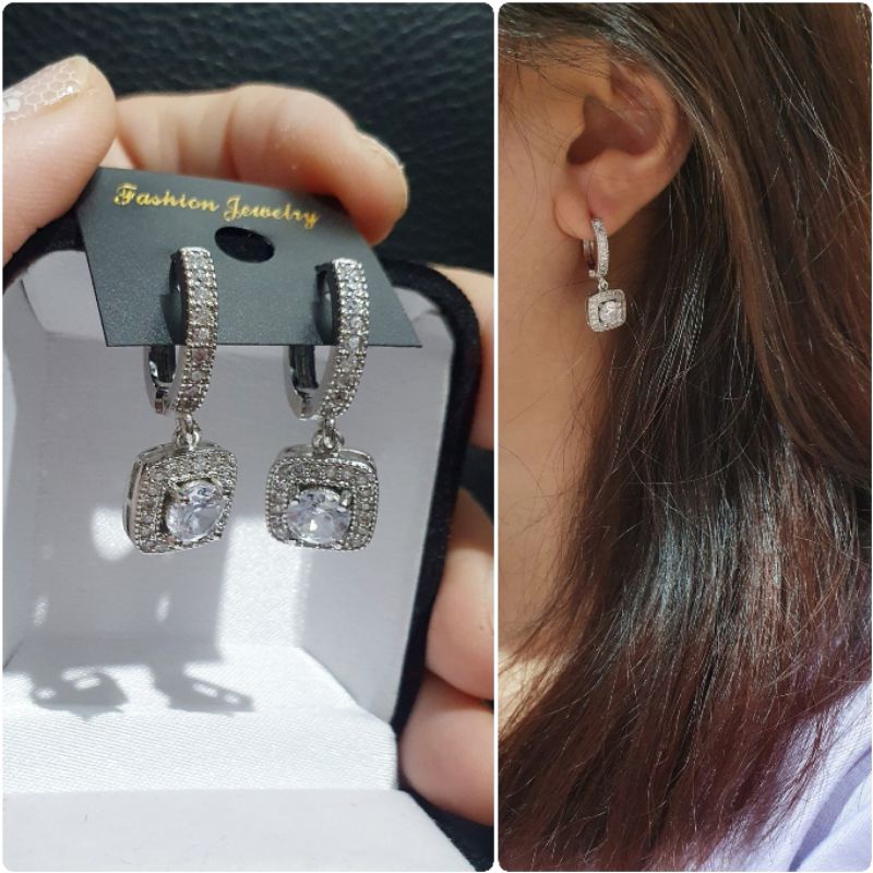 Anting Silver925 Perak Mata Kilau anting silver Anti Karat anti alergi premium Quality S014