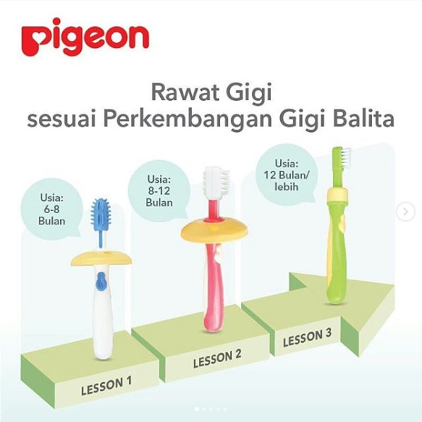 PIGEON SIKAT GIGI GUSI BAYI - Baby Training TOOTH BRUSH Lesson 123, 3 Step latihan melatih anak terapi wicara speech delay therapy SI sensori integrasi sensory latihan terlambat biacara