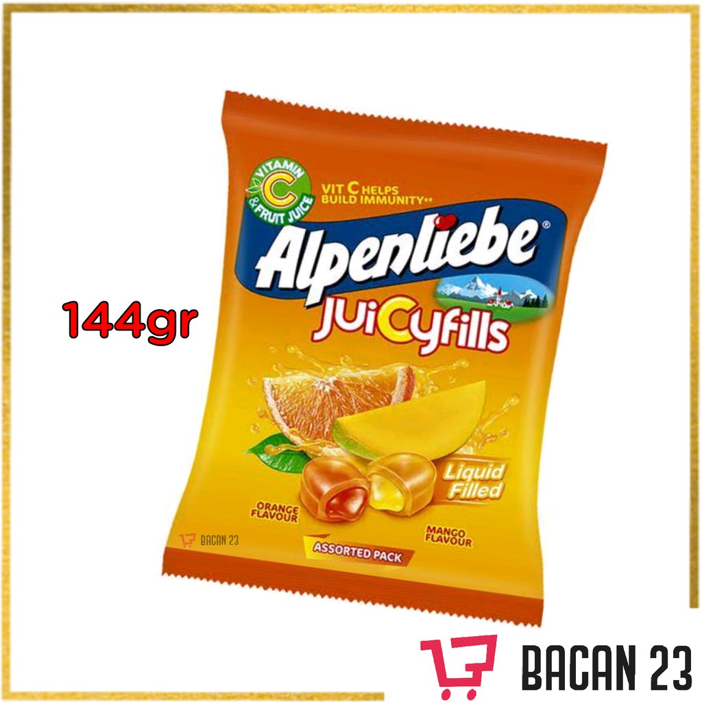 Permen Alpenliebe Juicyfills Rasa Jeruk Mangga ( 144 gr ) / Bacan 23 - Bacan23