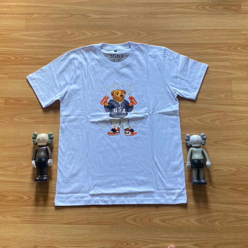 DISTRO KAOS MIKE BEAR CASUAL GUCCI PARODY PREMIUM WHITE