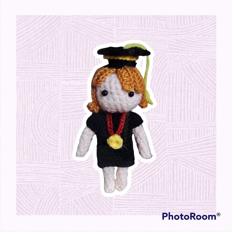 Boneka Wisuda / Boneka Rajut Wisuda / Graduation Boneka Rajut / Amigurumi Custom Order / Kado Unik