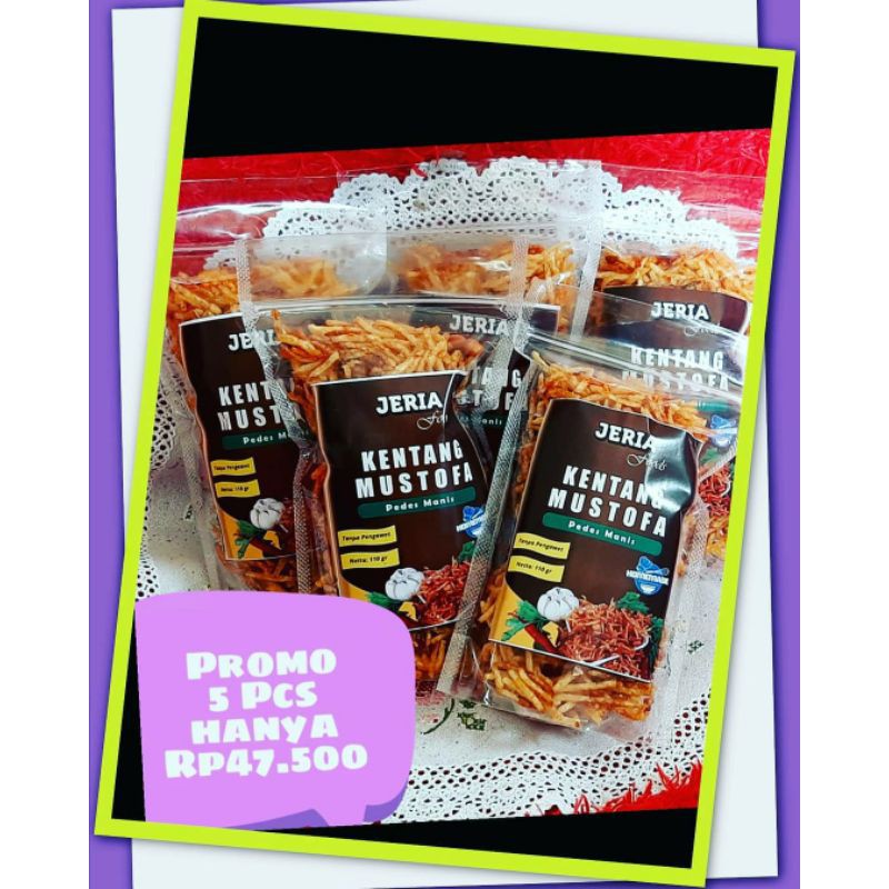 

Paket kentang Mustafa Pedas Manis#kentangmustafa#snack#kentangrenyah#laukkering#makanansiapsaji