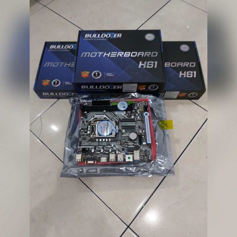 Motherboard INTEL H61 LGA1155 BULDOZER garansi RESMI Original