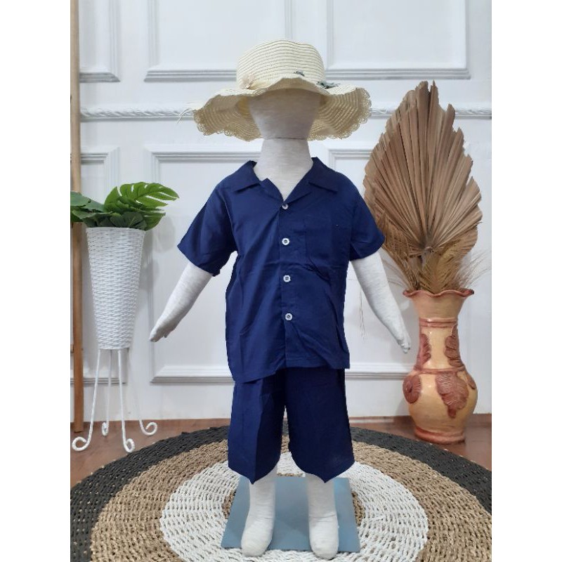 Piyama anak rayon polos / setcel pendek anak