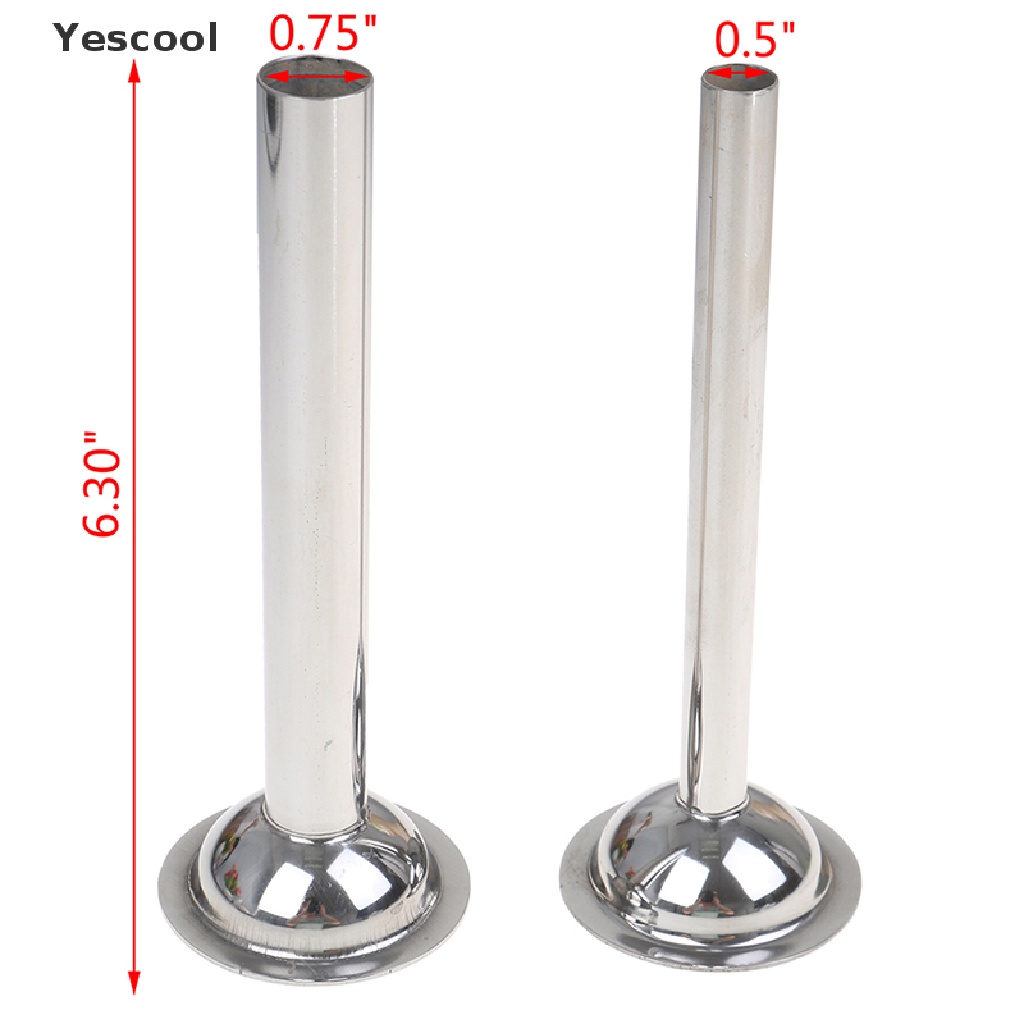 Yescool 2pcs Tabung Stainless Steel Untuk Membuat Sosis