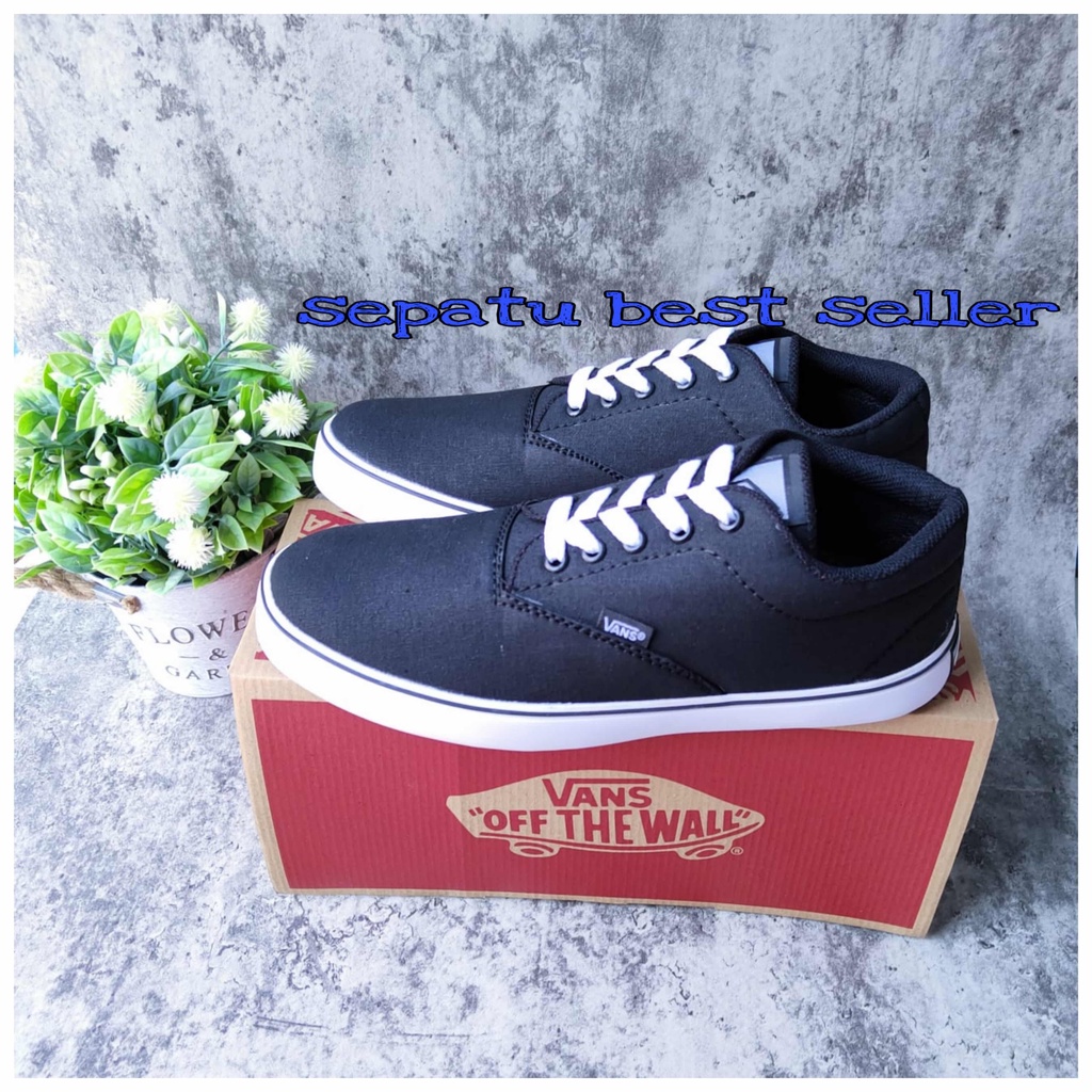 Sepatu Vans_Era Authentic warna hitam Sepatu sekolah kuliah gaya