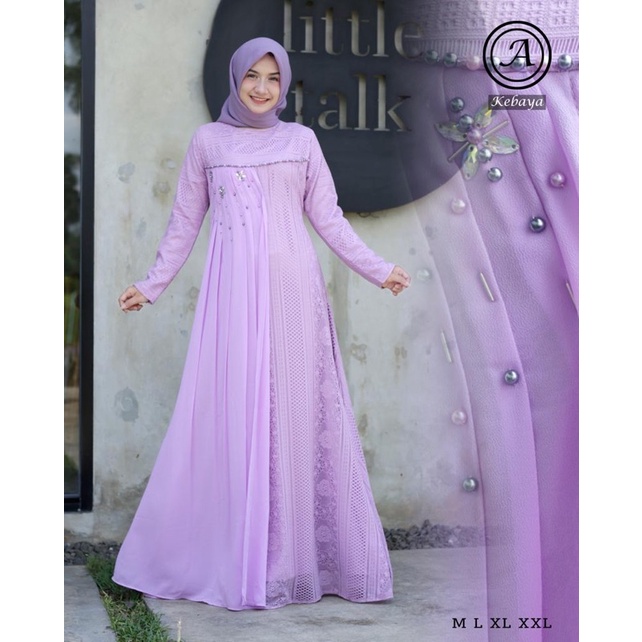 Gamis burkat+cerutty babydol - GAMIS ASSYIFA MUTIARA PAYET - GAMIS KEBAYA MODERN - fashion muslim terbaru // Gamis Kebaya Moderen Terbaru Mewah