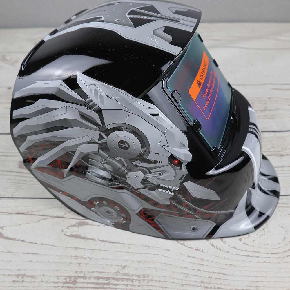 GS8 IMPORT VERMARK Helm Las Otomatis Auto Darkening Motif Terminator- HW-013