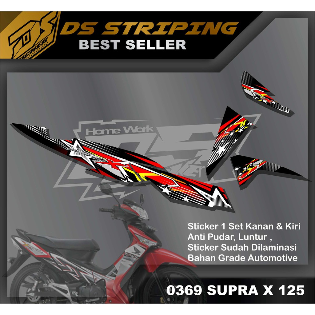 0369 stiker striping lis variasi supra x 125 2007 -2013