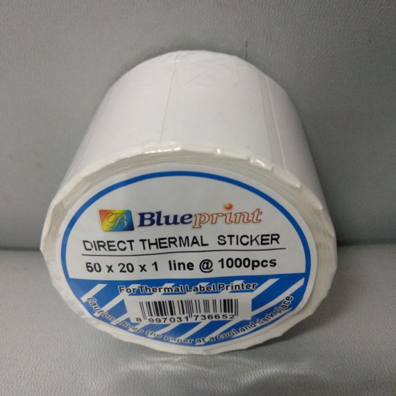

Direct Thermal Sticker Blueprint 50x20x1 Line 1000 pcs 50 mm x 20 mm x 1 line Blueprint Sticker