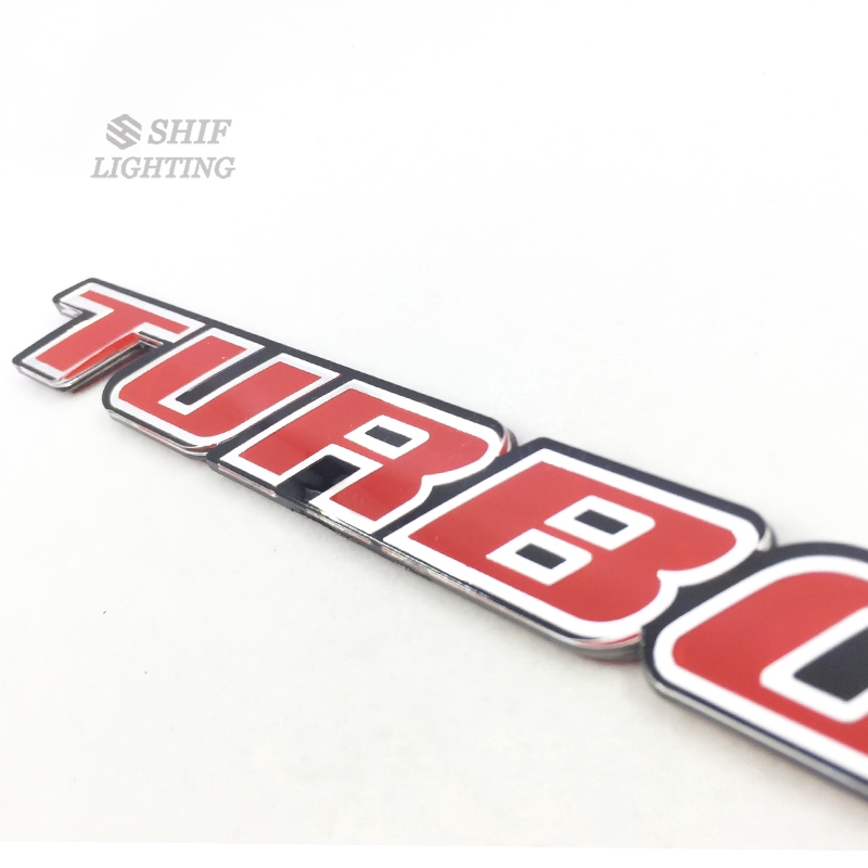 Stiker Emblem Mobil Turbo Logo Turbo Bahan ABS Kualitas Tinggi