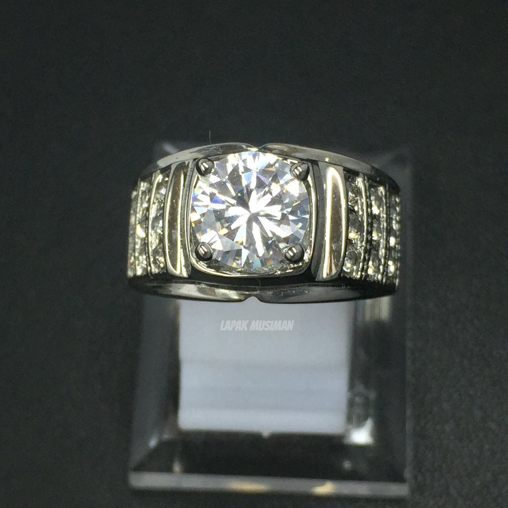 [Bayar di Tempat] CINCIN SUPER MEWAH AMERICAN DIAMOND - LIMITED STOCK - KODE 01 SILVER