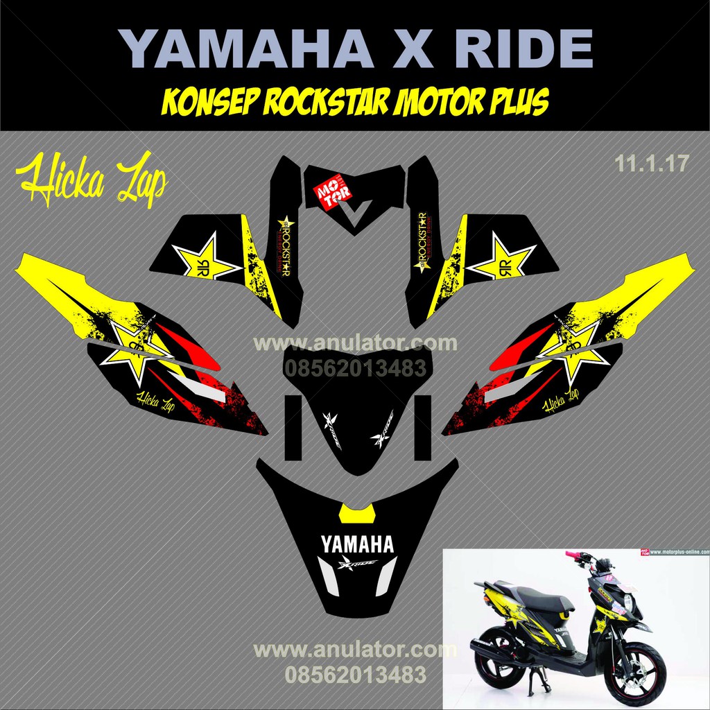 Sticker Striping Motor Stiker X Ride Jogja Hicka Zap Spec B Diskon