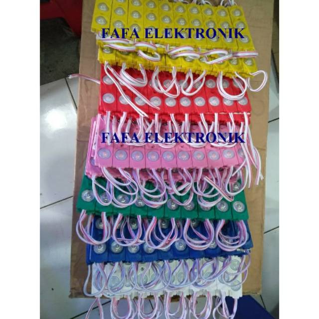 Lampu LED Modul 3 Mata 12 volt 1.5 watt led 12 volt 3 mata   LED Mata Ikan