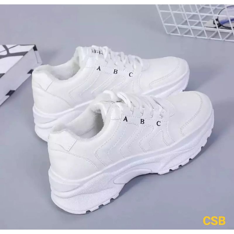 csb-Sepatu Wanita/Sneakers Tali Fashion Korea Wanwoo ABC