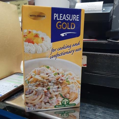 

(BISA COD) Krim Masak dairy serbaguna - Cooking Cream UHT Pleasure Gold 1 L BERMUTU Kode 703