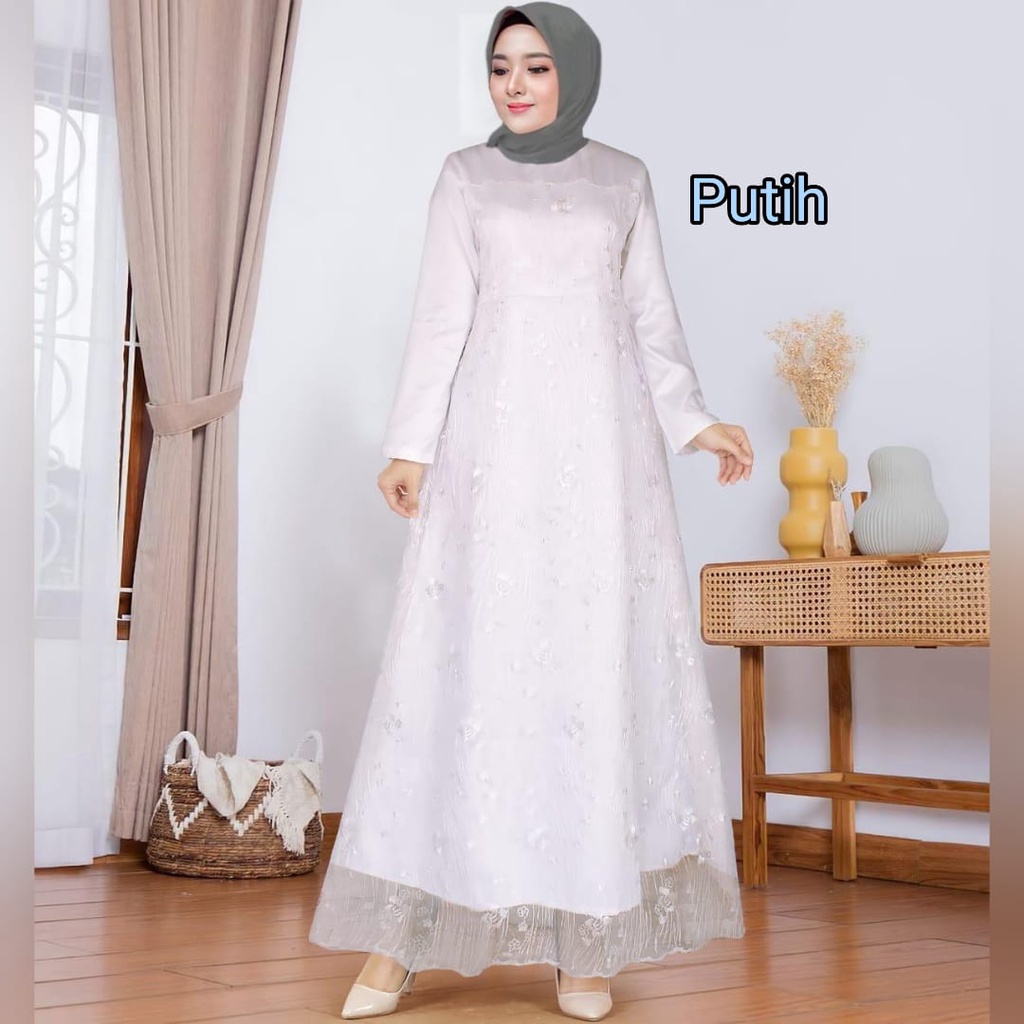 RED LOVE 136/(TERMURAH) GAMIS TILE BRUKAT MUTIARA PESTA / GAMIS TILE BRUKAT MUTIARA TERBARU / GAMIS TILE BRUKAT MUSLIMAH/ GAMIS MAXI FASHIE MUSLIMAH / GAMIS MAXSI TEEBARU