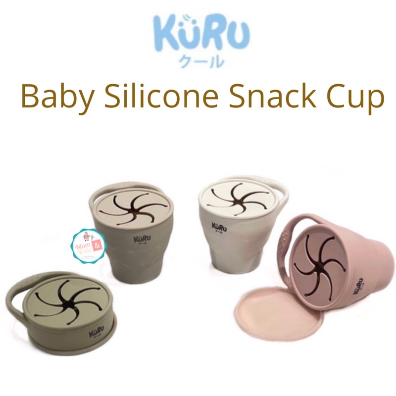 Kuru Baby Silicone Snack Cup | Tempat Makan Silikon Anak Bayi