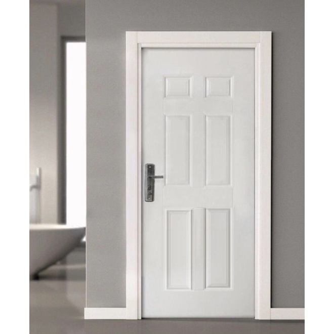 Pintu Baja Motif Kayu / Pintu Rumah Plat Baja / Pintu Kamar Utama / Pintu Kusen