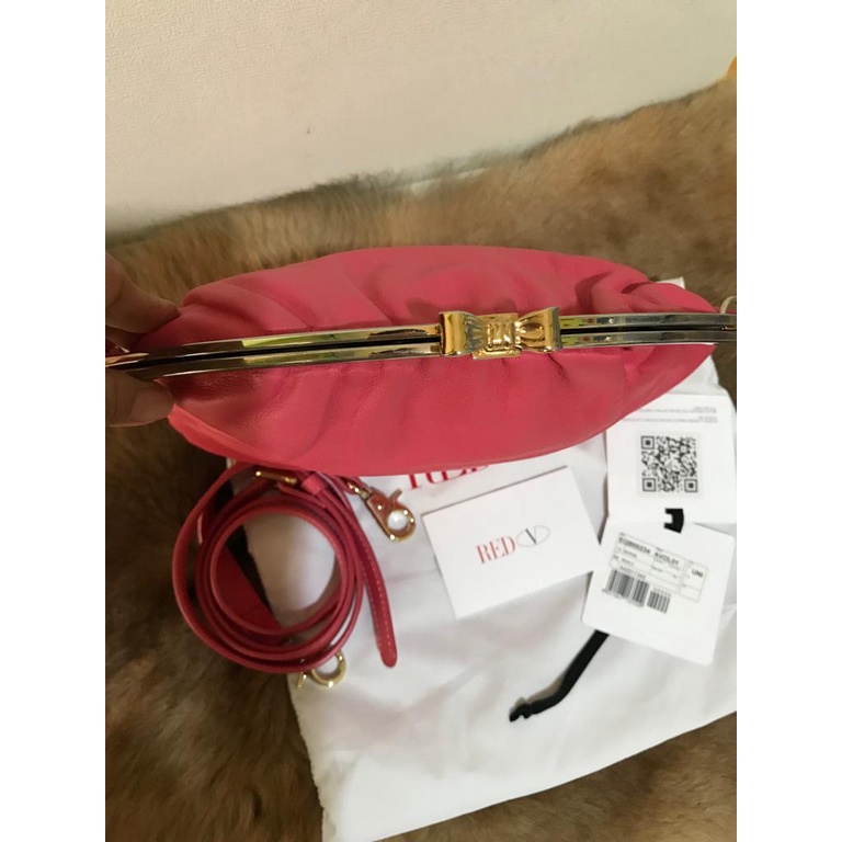 TAS RED V ORIGINAL PRELOVED WARNA PINK ROSE 27x16 cm (PxT)