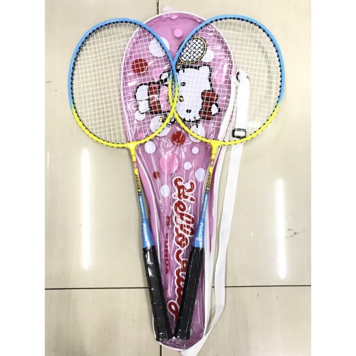 Raket Badminton Bulutangkis anak anak Hello kitty isi 2 free tas
